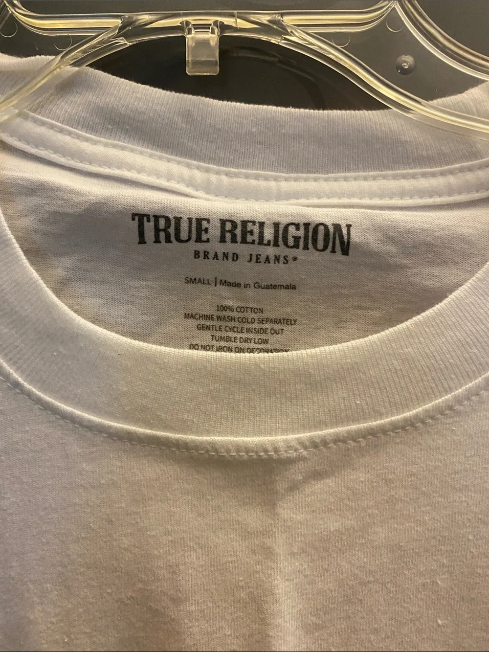NWT, True Religion White Tee with Red & Blue Graphic Logo